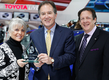 Bill Fay, Group VP & GM Toyota Division U.S. accept award for Toyota Corolla - Most Earth Aware Car of the Year